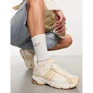 Adidas Response CL Running Shoes Off White Sand Gum Sneakers IE9583 Women's US 9